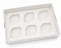 6 Cupcakes Transparent Lid Box – Premium Clear Lid Cupcake Packaging Box