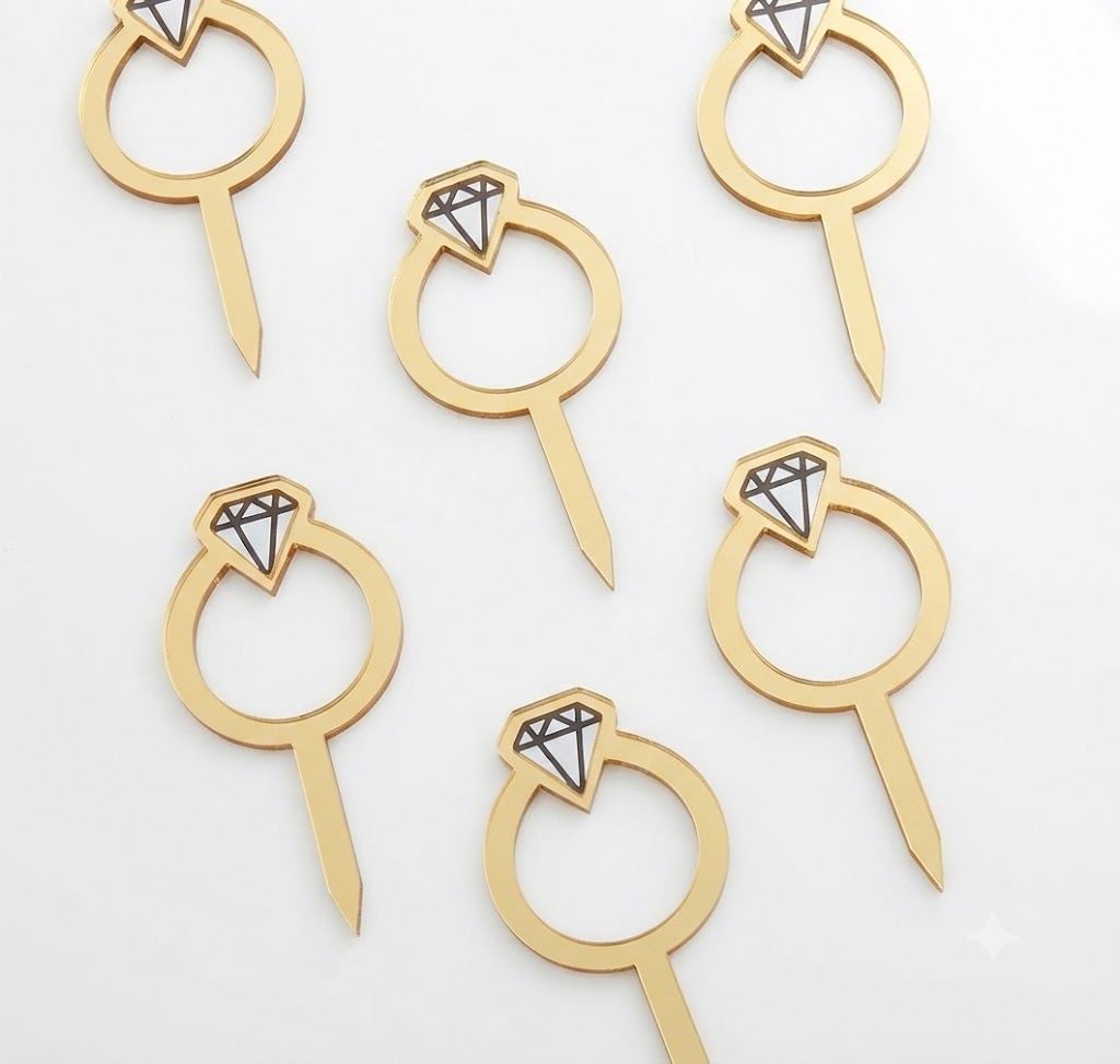Wooden Rings for Cake Decoration – Pack of 10 Pcs | Decorative Wooden Hoops for Cakes & DIY Crafts