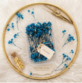 Blue Dried Baby's Breath Flowers – Preserved Gypsophila for Cake Decoration, Floral Arrangements & DIY Crafts