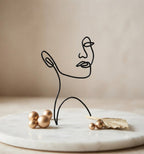 Black Lady Face Acrylic Cake Topper – Elegant Cake Decoration for Birthday & Celebration Cakes