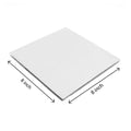 8 Inch White Square Base