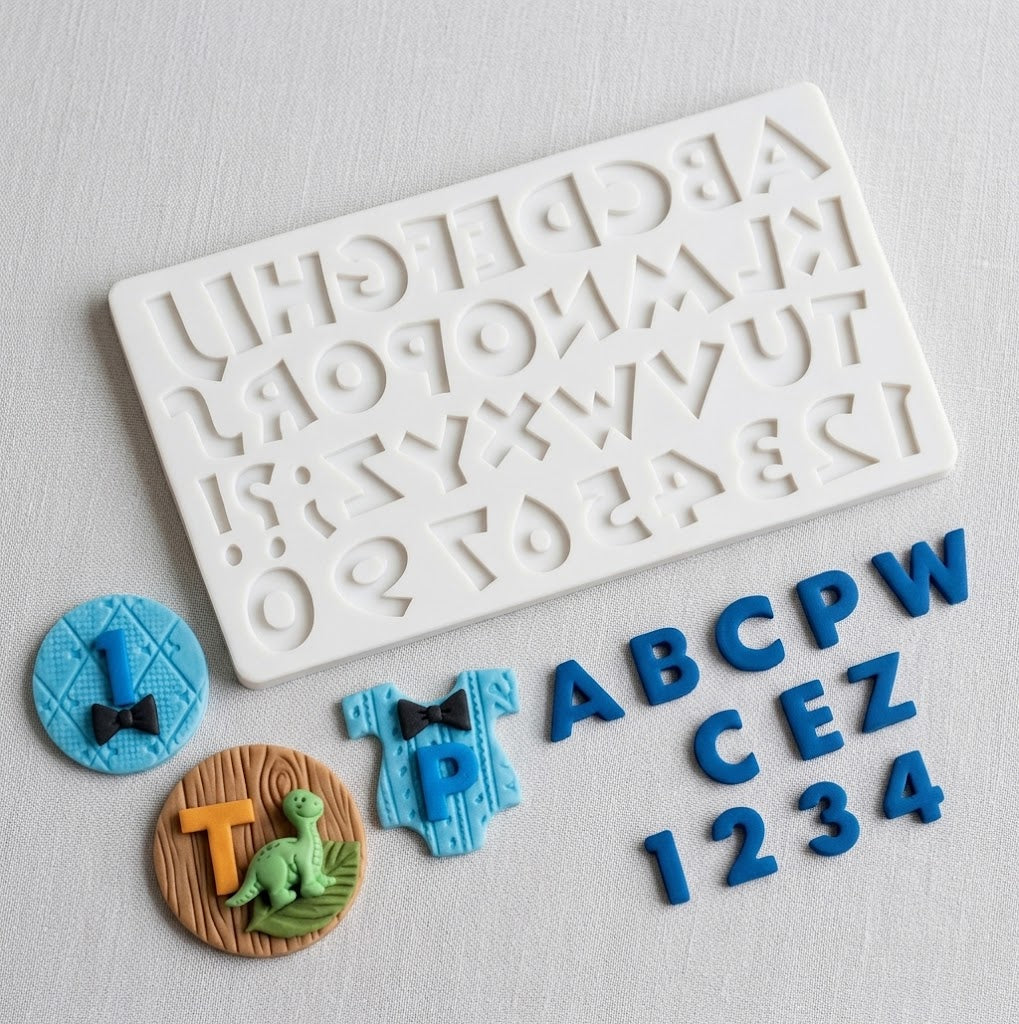 Alphabet & Number Silicone Mold – Premium Letter & Number Cake & Chocolate Decoration Mold