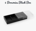 4 Cavity Black Brownies Box – Premium Bakery Packaging Box for Brownies, Desserts & Gift Boxes