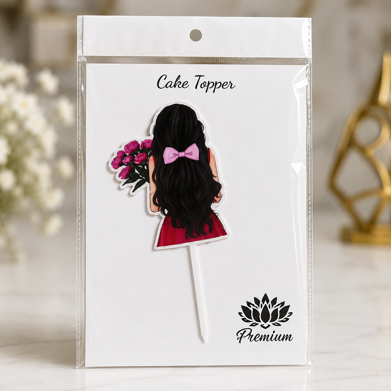 Cake Doll Topper for Cake Decorating (D-1) – Princess Doll Birthday Cake Decoration