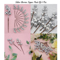 Silver Berries Topper Pack of 4 – Cake & Dessert Decoration