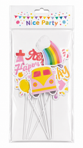 6 Pcs It's a Girl Cake Toppers for Cake Decorating – Baby Girl Shower & Welcome Baby Cake Decorations