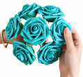 Teal Green Fomic Flowers – Pack of 5 for Cake Decorating & DIY Crafts