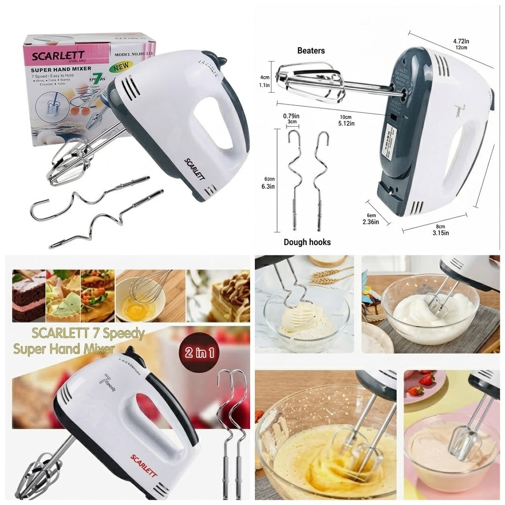 Scarlett Electric Beater – Hand Mixer for Baking & Kitchen Use