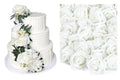 Mini White Fomic Flowers – Pack of 12 Decorative Artificial Flowers for Cake Decorating & DIY Crafts