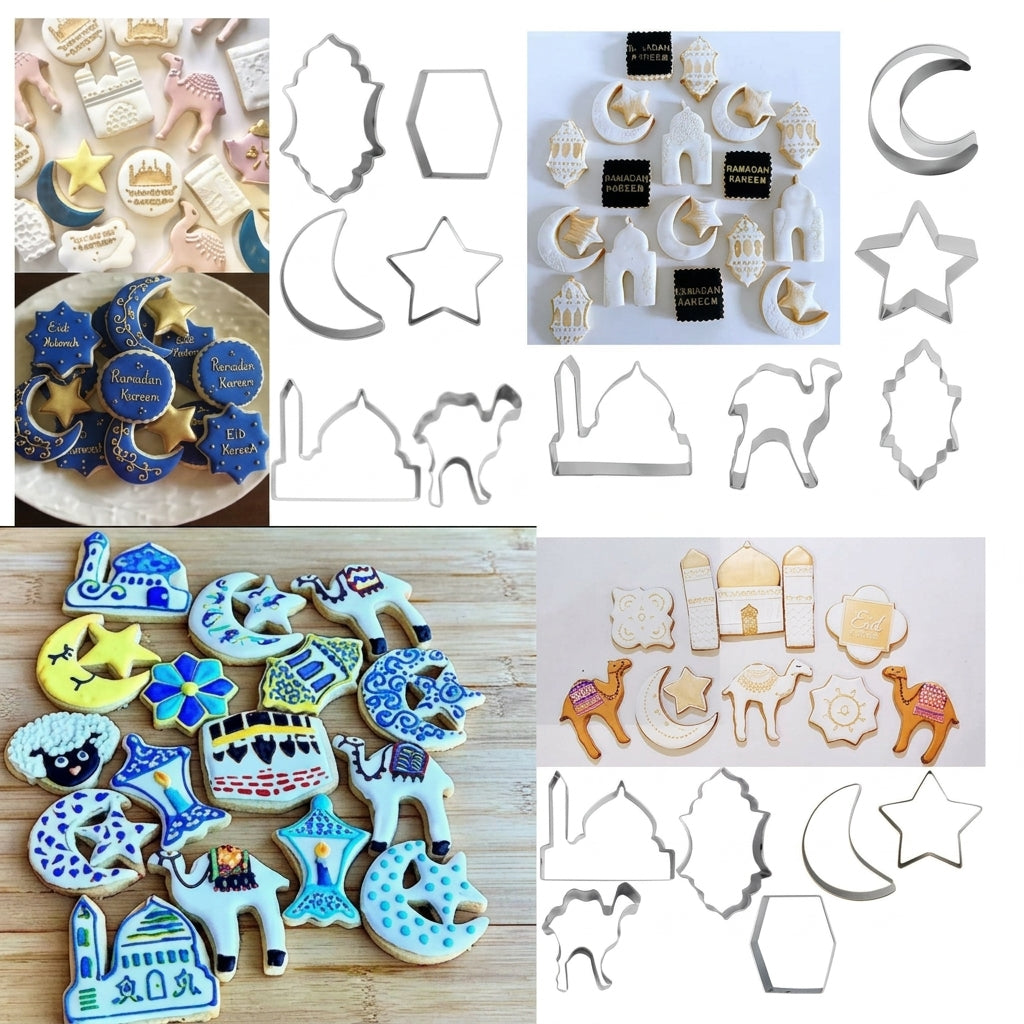 6 Pcs Eid Theme Cutters – Fondant & Cookie Decorating Set
