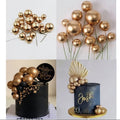 Golden Faux Balls Pack of 20 Pcs – Decorative Craft & Party Accessories