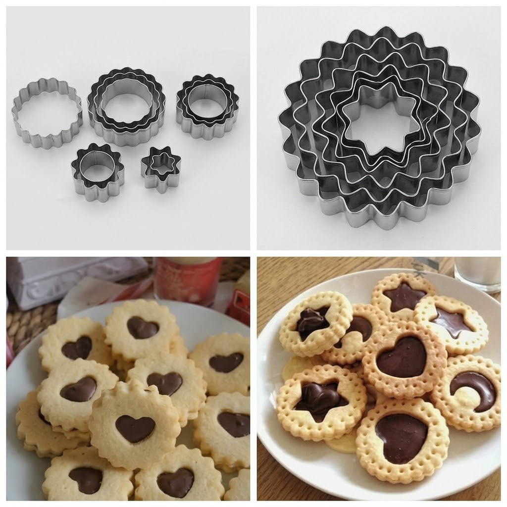 5 Pcs Small Patties Cutters – Fondant, Cookie & Baking Tools