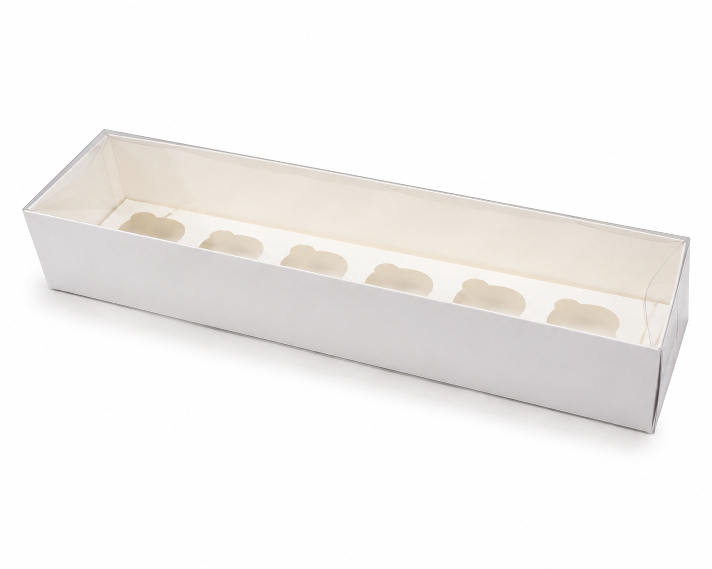 6 Cupcakes Long Box – Premium Long Cupcake Packaging Box for Safe Storage & Delivery