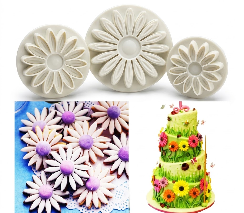 Sunflower Plunger Cutter – Fondant & Cookie Flower Decorating Tool