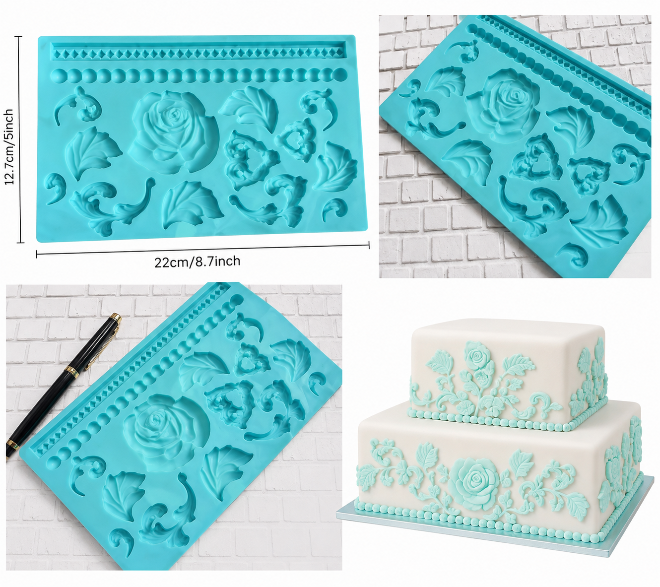 Baroque Silicone Mold – Premium Decorative Baroque Mold for Cake & Chocolate Decoration