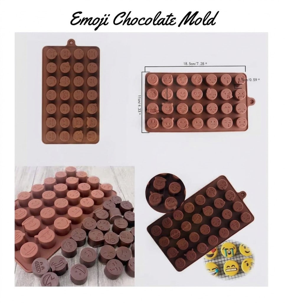 Emoji Chocolate Mold – Fun Emoji-Shaped Chocolate Making Mould