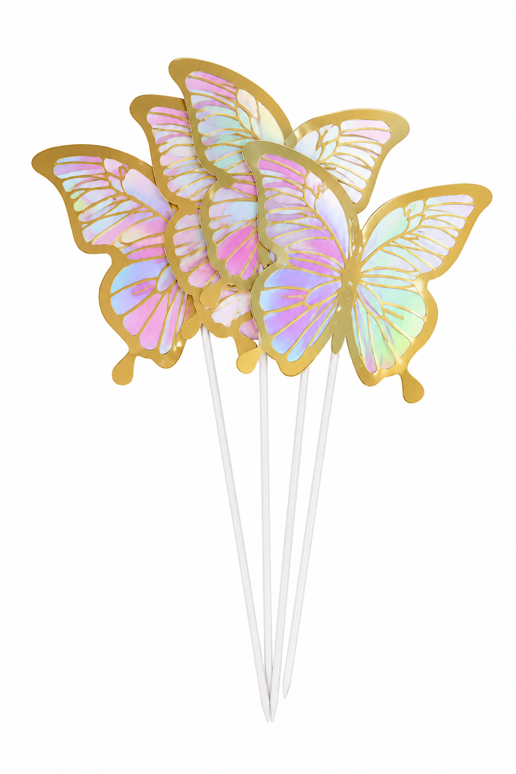 6 Pcs Multi Color Butterfly Stick Cake Toppers for Cake Decorating – Premium Butterfly Cake Decorations