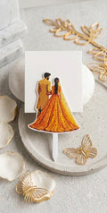 Cake Couple Topper for Cake Decorating (D-2) – Romantic Wedding & Anniversary Cake Decoration