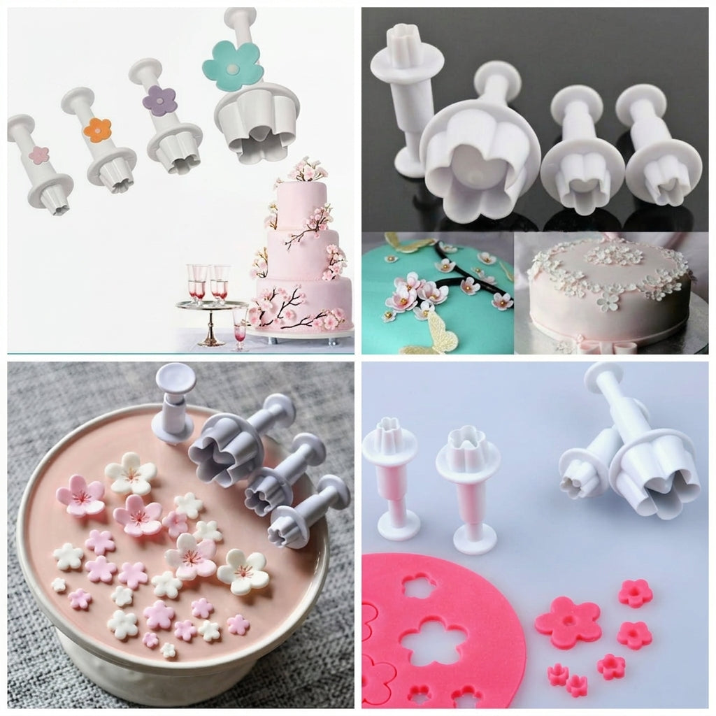 Blossom Plunger Cutter – Fondant & Cookie Flower Decorating Tool