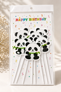 6 Pcs Panda Cartoon Cake Toppers for Cake Decorating – Cute Panda Birthday Cake Decorations