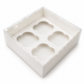 4 Cupcakes Transparent Lid Box – Premium Clear Lid Cupcake Packaging Box