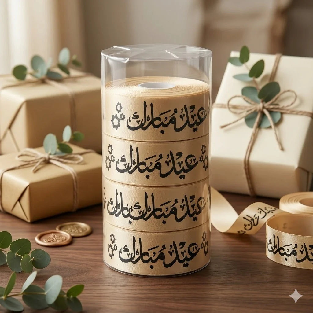 Eid Mubarak Ribbon (Peach Color)