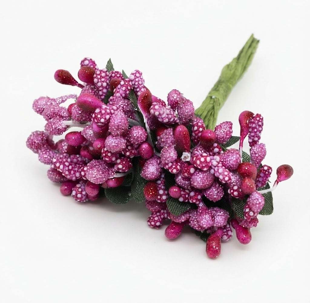 Dark Pink Flower Stamens – Artificial Floral Stamens for Sugar Flowers, Cake Decorating & DIY Crafts