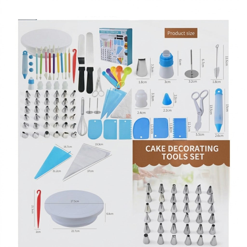 66 Pcs Baking Tools Set – Complete Cake Decorating & Baking Accessories Kit