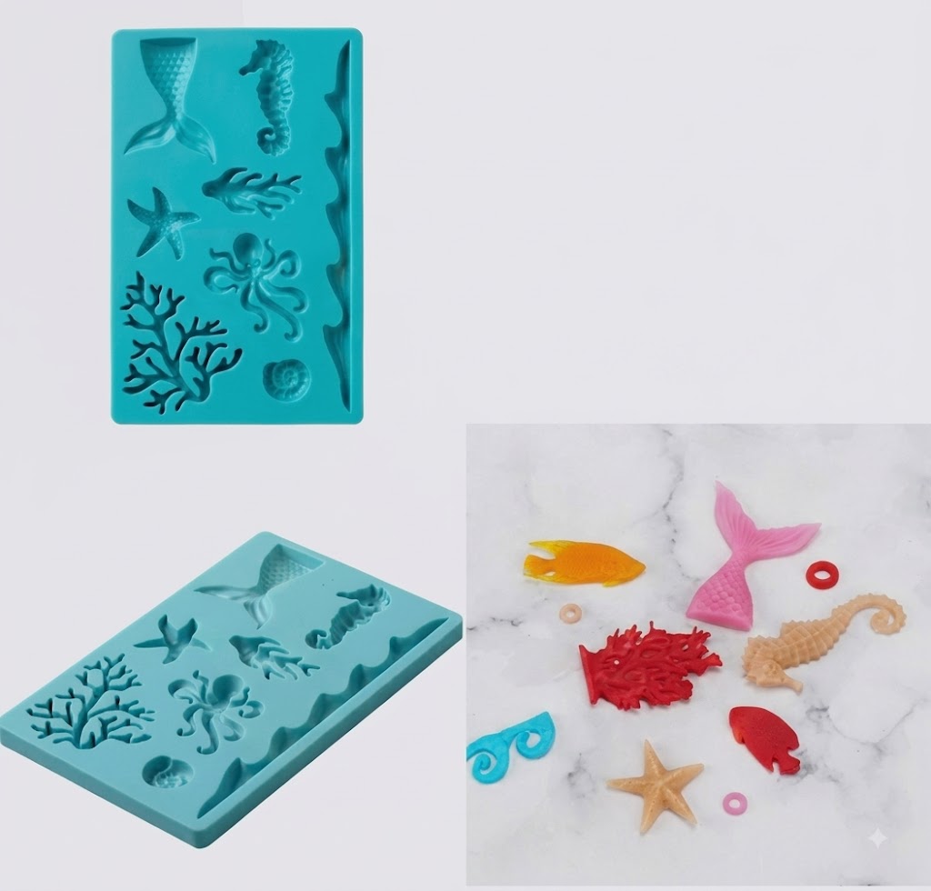 Sea Life Silicone Mold – Premium Ocean-Themed Cake & Chocolate Decoration Mold