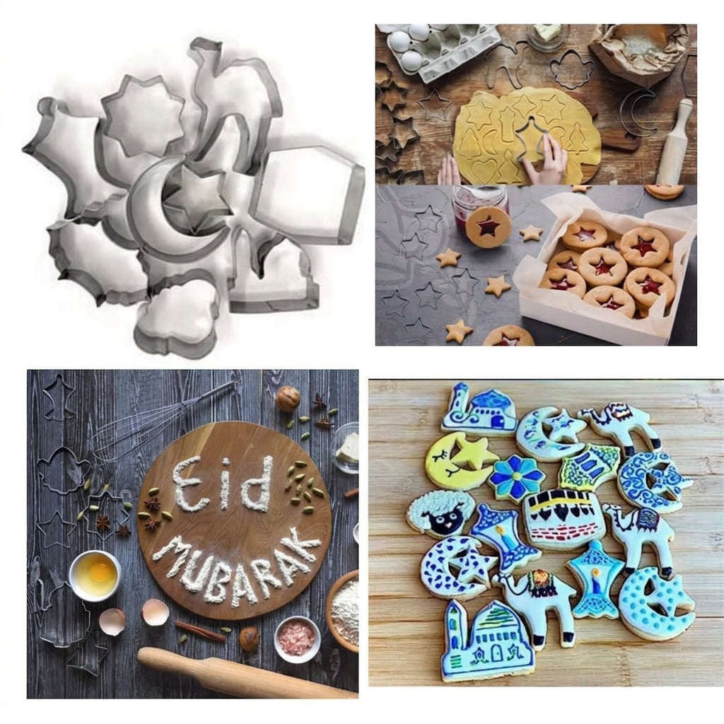 8 Pcs Eid Theme Cutters – Fondant & Cookie Decorating Set