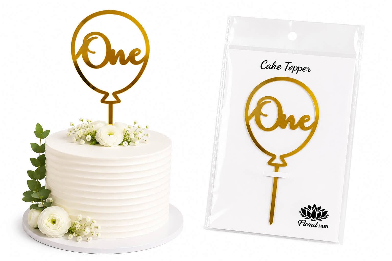 One Cake Topper – Premium First Birthday Cake Decoration for Baby Boys & Girls