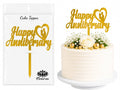 Happy Anniversary Cake Topper – Premium Anniversary Cake Decoration for Couples