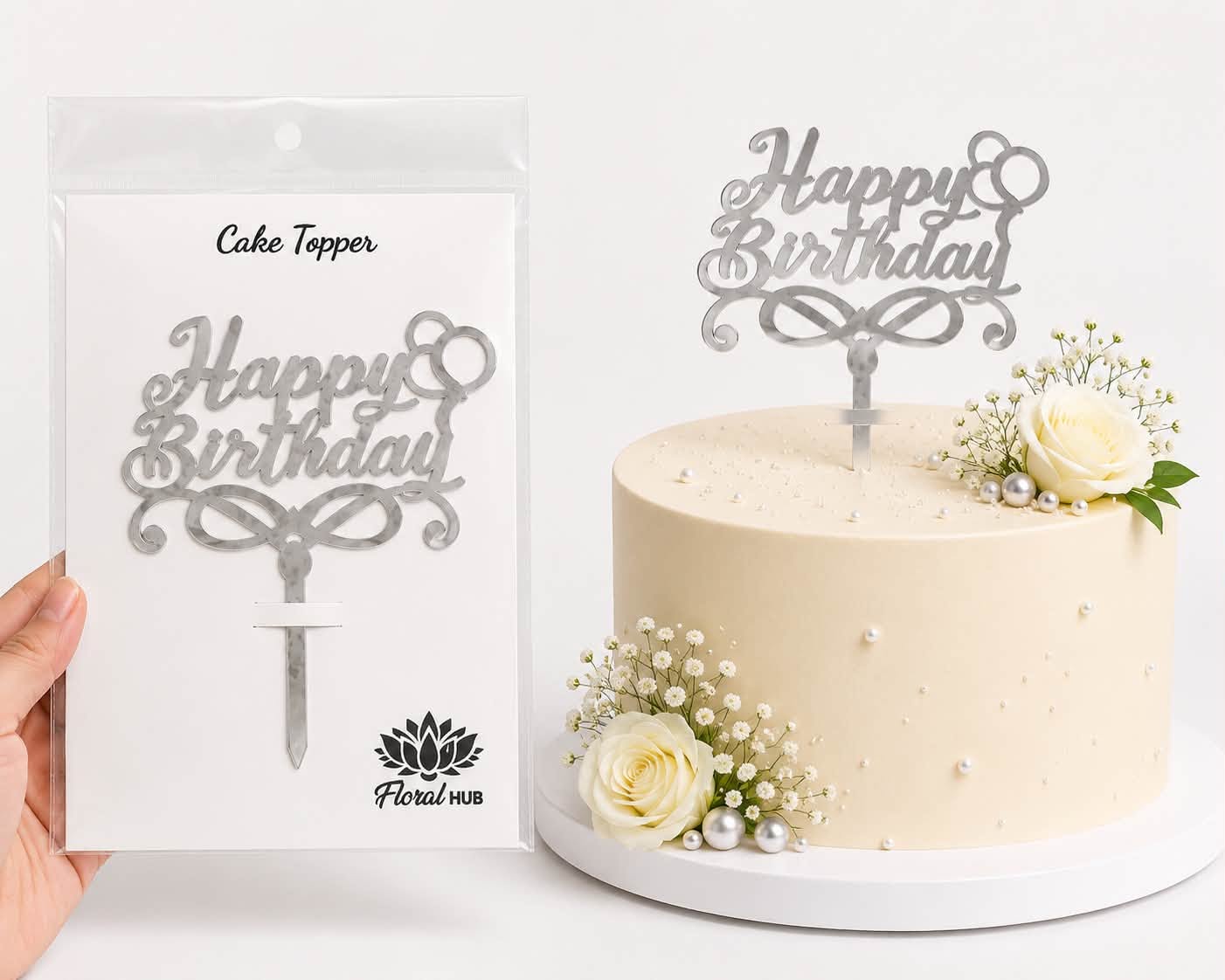 Happy Birthday Cake Topper – Premium Birthday Cake Decoration for Kids & Adults