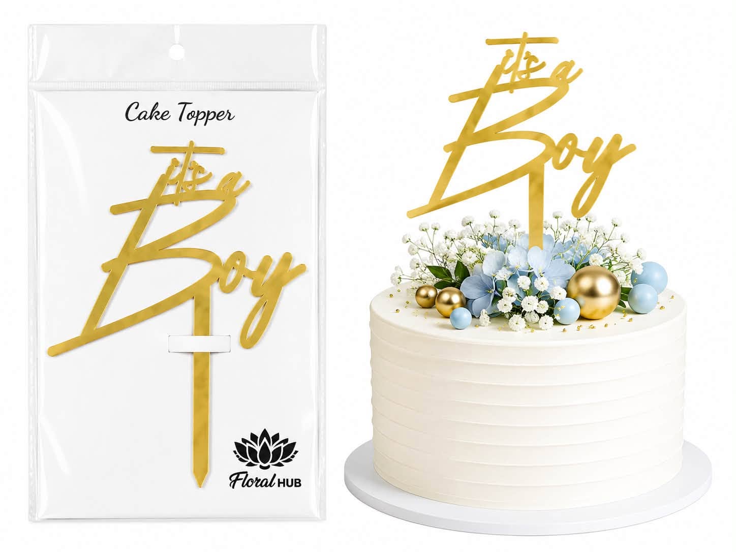 It's a Boy Cake Topper – Premium Baby Shower & Gender Reveal Cake Decoration