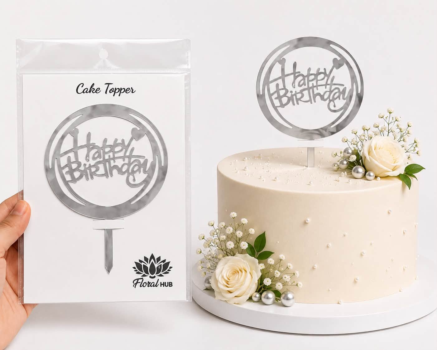Happy Birthday Cake Topper – Premium Birthday Cake Decoration for Kids & Adults