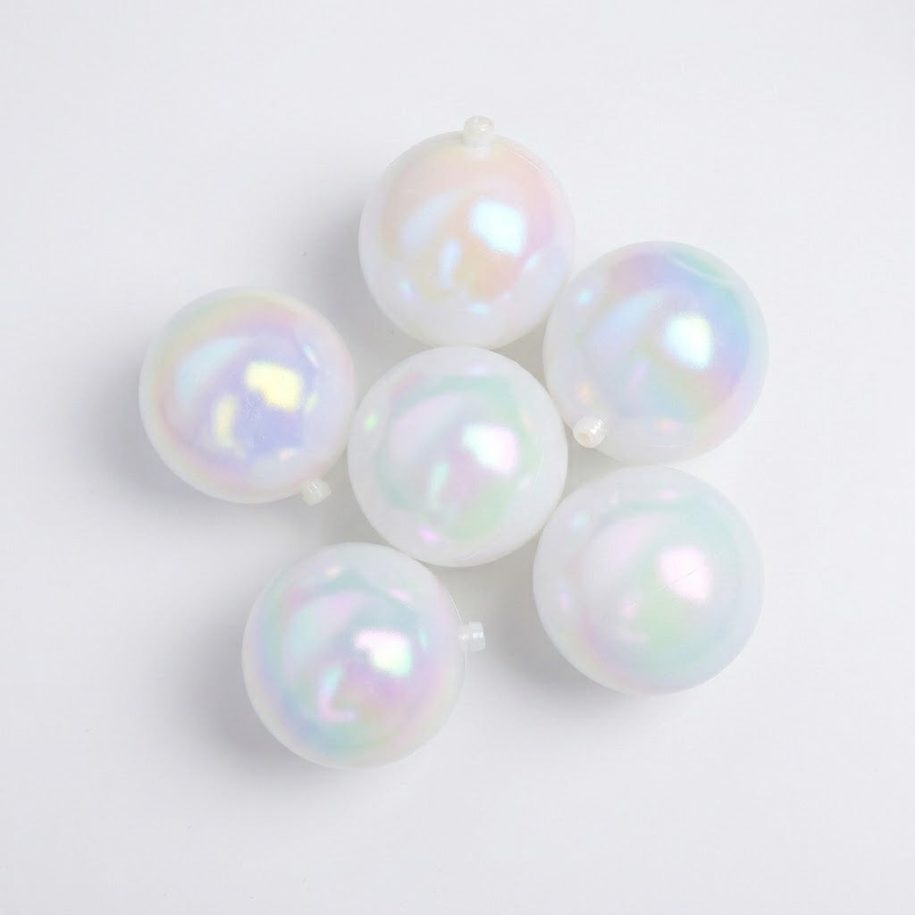 White Transparent Faux Balls – Decorative Cake, Floral & Craft Accessories