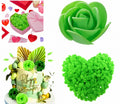 Sea Green Fomic Flowers – Pack of 5 Decorative Artificial Flowers for Cake Decorating & DIY Crafts