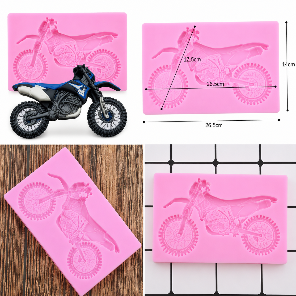 Bike Silicone Mold – Premium Motorcycle-Shaped Chocolate & Cake Decoration Mold