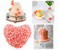 Mini Peach Fomic Flowers – Pack of 12 for Cake Decorating & DIY Crafts