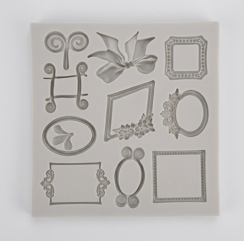 10 Cavity Frame Silicone Mold – Premium Decorative Frame Chocolate & Cake Decoration Mold