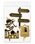 Umrah Mubarak Acrylic Topper Set for Cake Decorating – Premium Islamic Cake Decoration