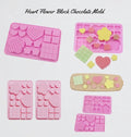 Heart Flower Block Silicone Mold – Decorative Chocolate & Dessert Mold