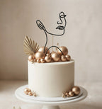 Black Lady Face Acrylic Cake Topper – Elegant Cake Decoration for Birthday & Celebration Cakes