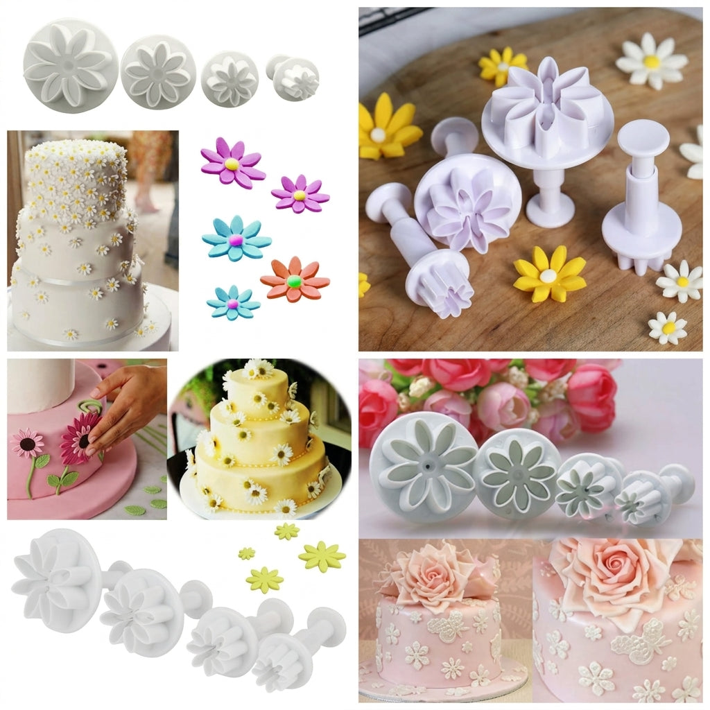 Daisy Plunger Cutter – Fondant & Cookie Flower Decorating Tool