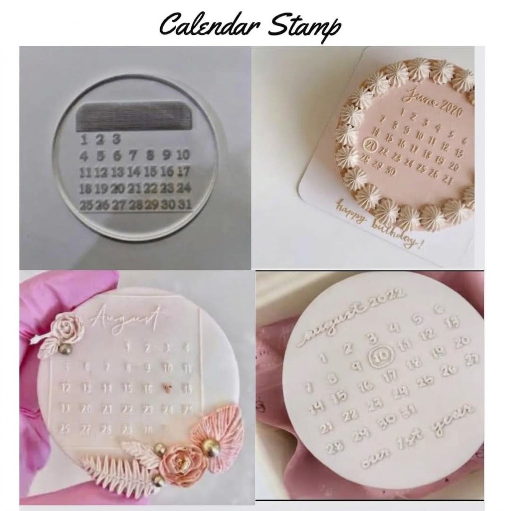 Calendar Stamp – Fondant & Cake Decorating Tool