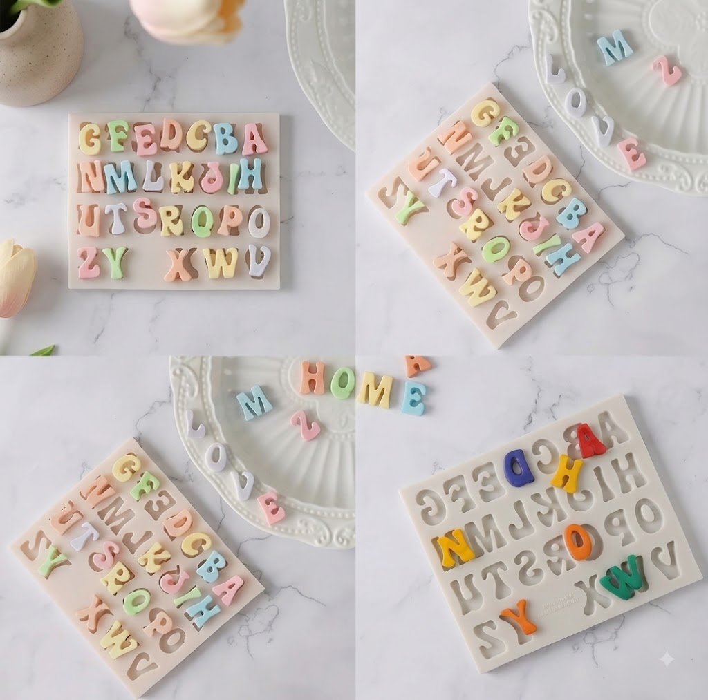 Capital Alphabet Silicone Mold – Premium Uppercase Letter Chocolate & Cake Decoration Mold