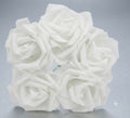 White Fomic Flowers – Pack of 5 Decorative Artificial Flowers for Cake Decorating & DIY Crafts