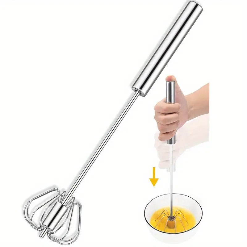 Push Whisk – Manual Hand Push Whisk for Baking, Mixing, Coffee & Cooking