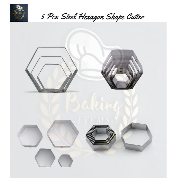 5 Pcs Steel Hexagon Shape Cutter