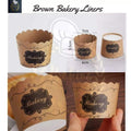 Brown Bakery Liners Pack Of 10 Pcs